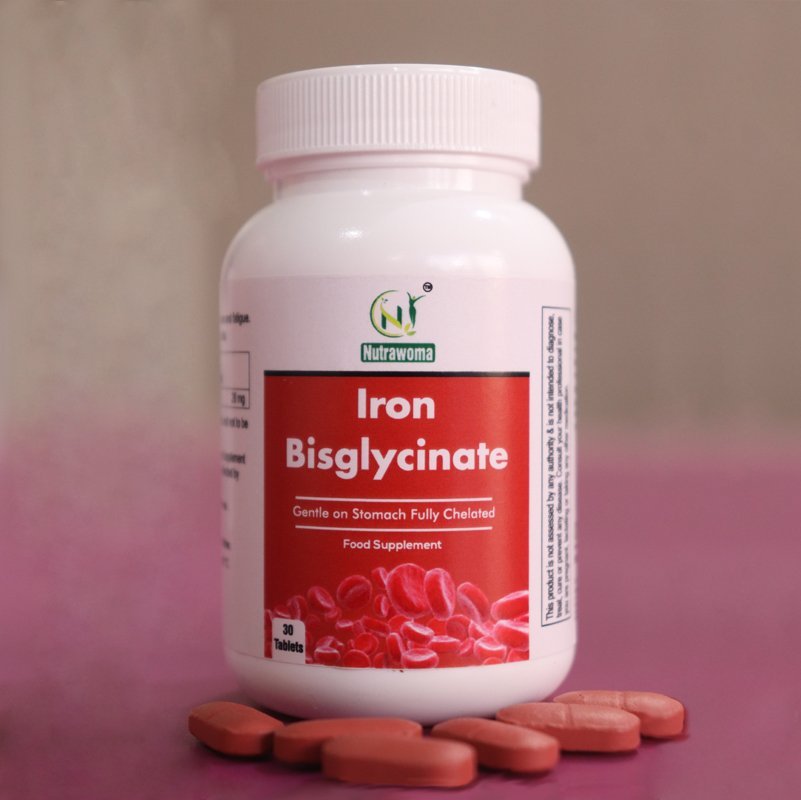 Nutrawoma Iron Bisglycinate Tablets 28mg Gentle on Stomach