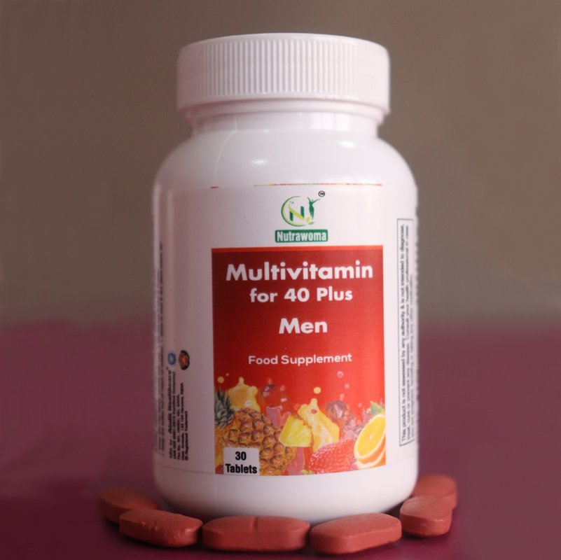 Nutrawoma Men 40+ Multivitamin Tablets with Iron, Calcium, Zinc and Vitamin D3 for Immunity, Bone and Muscle Support