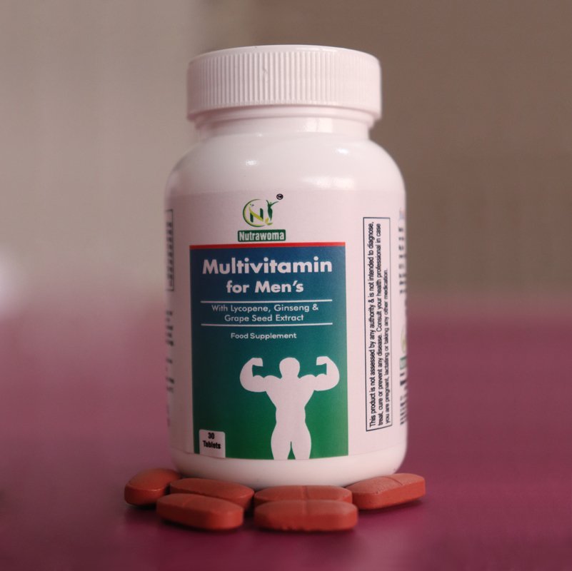Nutrawoma Men's Multivitamin Tablets with Grape Seed Extract