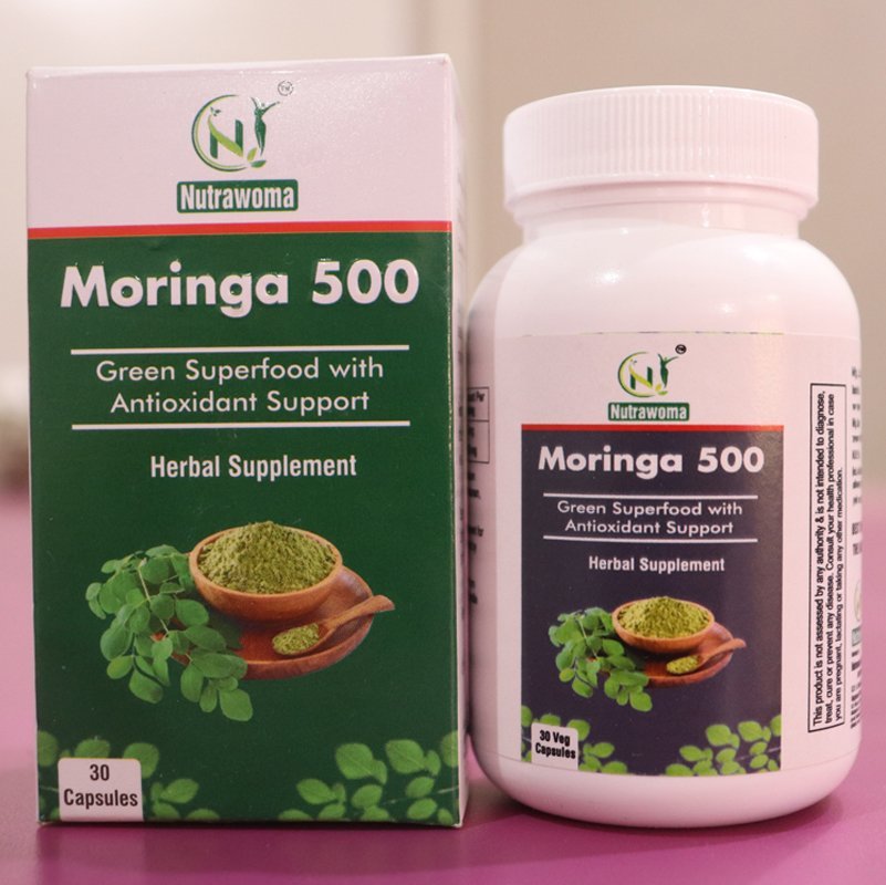 Nutrawoma Moringa Capsules 500mg Natural Herbal Supplement