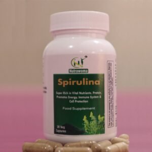 Nutrawoma Spirulina Capsules 500mg Bottle with 30 Vegetarian Capsules